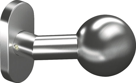 OGRO Profiltürknopf 3548V/6620 AL – Fester Kugelknopf, Aluminium F1, DIN links/rechts