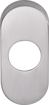 OGRO Drückerrosette 6621 oval Edelstahl Satino 9 mm – verdeckte Verschraubung