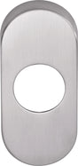 OGRO Drückerrosette 6621 oval Edelstahl Satino 9 mm – verdeckte Verschraubung