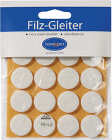 Filzgleiter 17 mm braun selbstklebend von HANSI-Siebert – 16 Stück SB-Karte
