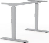 BMB Tischgestell weißaluminium RAL 9006, Höhe 900 mm, manuell verstellbar