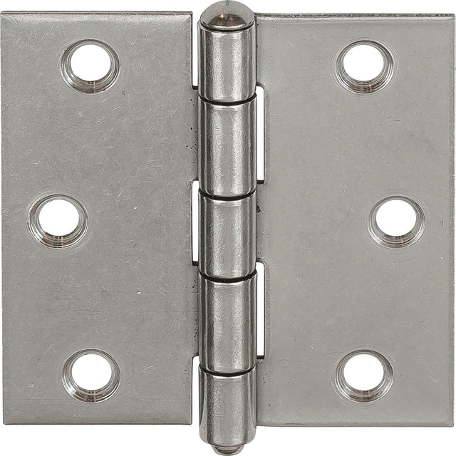 VORMANN Scharnier 63 mm aus Edelstahl V2A, käntig, mit losem Knopfstift