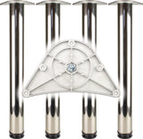 BMB Tischbein-Set weiß 60 mm Höhe 710 mm mit Platten-Befestigung