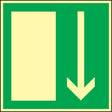 Rettungszeichen BGV A8 Notausgang 148x148 mm von Schilderfabrikation Moedel – 10er-Pack, langnachleuchtend