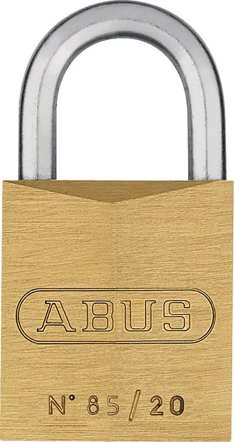 ABUS Zylindervorhangschloss 85/50HB80 – Messing, hoher Bügel, verschließend, 50 mm