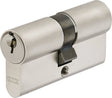 ABUS Profil-Doppelzylinder A93NP 28/34mm – Not- und Gefahrenfunktion, 3 Schlüssel, vernickelt