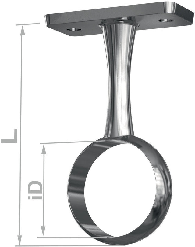 Mittelträger 11131 von PG – Zinkdruckguss silberfarbig für Ø 20 mm Schrankrohre, Deckenmontage