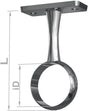 Mittelträger 11131 von PG – Zinkdruckguss silberfarbig für Ø 20 mm Schrankrohre, Deckenmontage