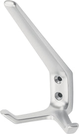 HERMETA Huthaken 0032 zweifach Aluminium silberfarbig eloxiert Höhe 127 mm