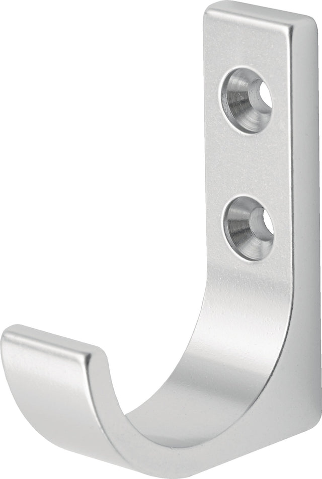 HERMETA Mantelhaken 0149 einfach, Aluminium eloxiert, Ausladung 51,5 mm, Höhe 65 mm