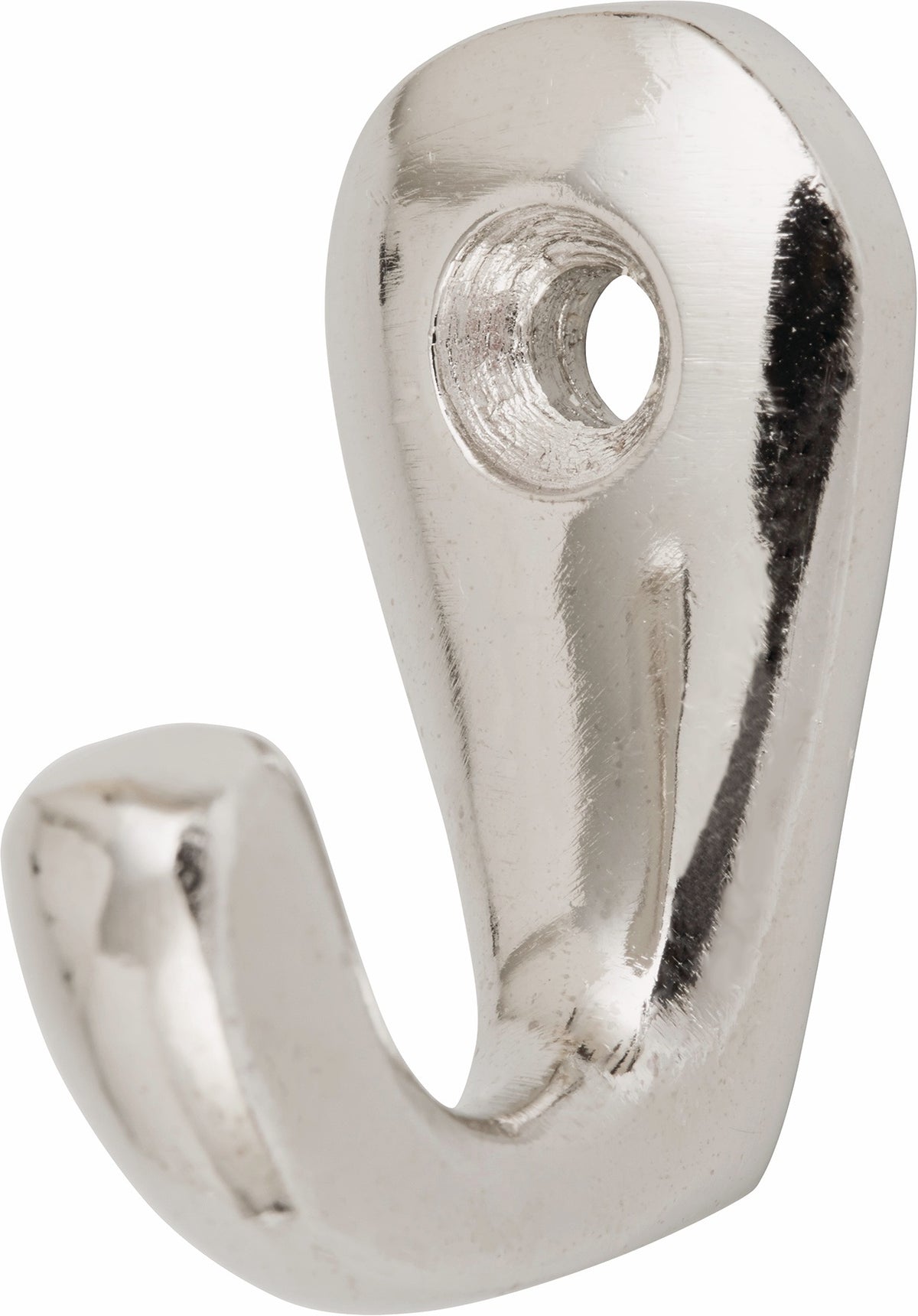 HERMETA Handtuchhaken 0557 – 1 Haken, Höhe 36 mm, Ausladung 27 mm, Aluminium poliert