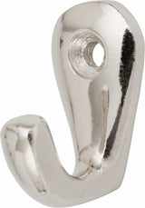 HERMETA Handtuchhaken 0557 – 1 Haken, Höhe 36 mm, Ausladung 27 mm, Aluminium poliert