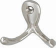 HERMETA Handtuchhaken 0560 mit 2 Haken, Aluminium poliert, Höhe 37 mm, Ausladung 28,5 mm