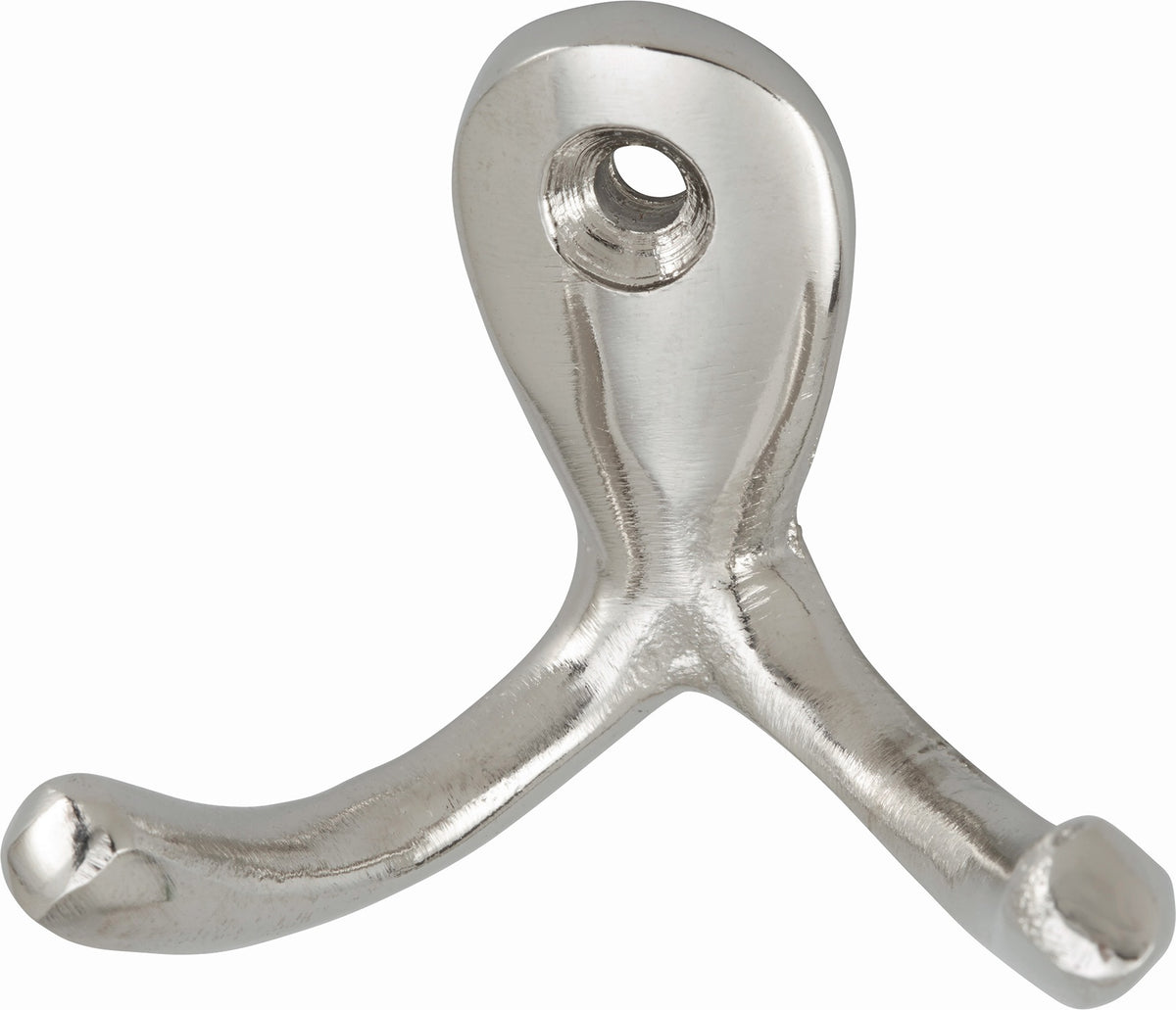 HERMETA Handtuchhaken 0560 mit 2 Haken, Aluminium poliert, Höhe 37 mm, Ausladung 28,5 mm