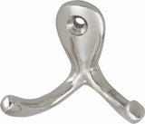 HERMETA Handtuchhaken 0560 mit 2 Haken, Aluminium poliert, Höhe 37 mm, Ausladung 28,5 mm
