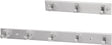 HERMETA Handtuchhakenleiste 3 Haken Aluminium silberfarbig eloxiert 210 mm