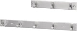HERMETA Handtuchhakenleiste 3 Haken Aluminium silberfarbig eloxiert 210 mm
