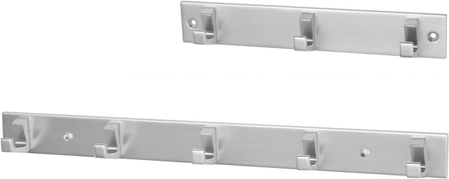 HERMETA Handtuchhakenleiste 3 Haken Aluminium silberfarbig eloxiert 210 mm