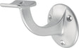 HERMETA Handlaufträger 3500 – Aluminium silber eloxiert, Wandplatte 56 mm, gewölbte Auflage