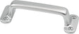 HERMETA Handgriff Aluminiumguss silberfarbig eloxiert 110 mm – 4 Löcher, C2C-zertifiziert