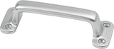 HERMETA Handgriff Aluminiumguss silberfarbig eloxiert 110 mm – 4 Löcher, C2C-zertifiziert