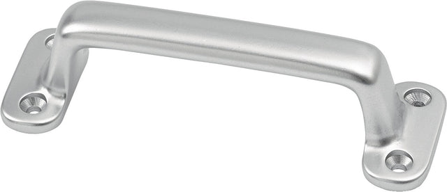 HERMETA Handgriff Aluminiumguss silberfarbig eloxiert 110 mm – 4 Löcher, C2C-zertifiziert