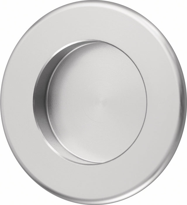 HERMETA Muschelgriff Aluminium silberfarbig eloxiert rund Ø 52 mm Einlass-Ø 35 mm