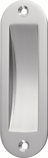 HERMETA Schiebetürmuschel Aluminium silberfarbig eloxiert 2 x Ø 5 mm Länge 120 mm Breite 40 mm