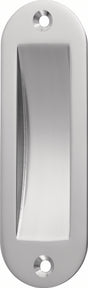 HERMETA Schiebetürmuschel Aluminium silberfarbig eloxiert 2 x Ø 5 mm Länge 120 mm Breite 40 mm