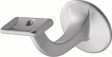 HERMETA Handlaufträger 3508 Aluminium silberfarbig eloxiert, Wandplatte 56 mm, gerade Auflage