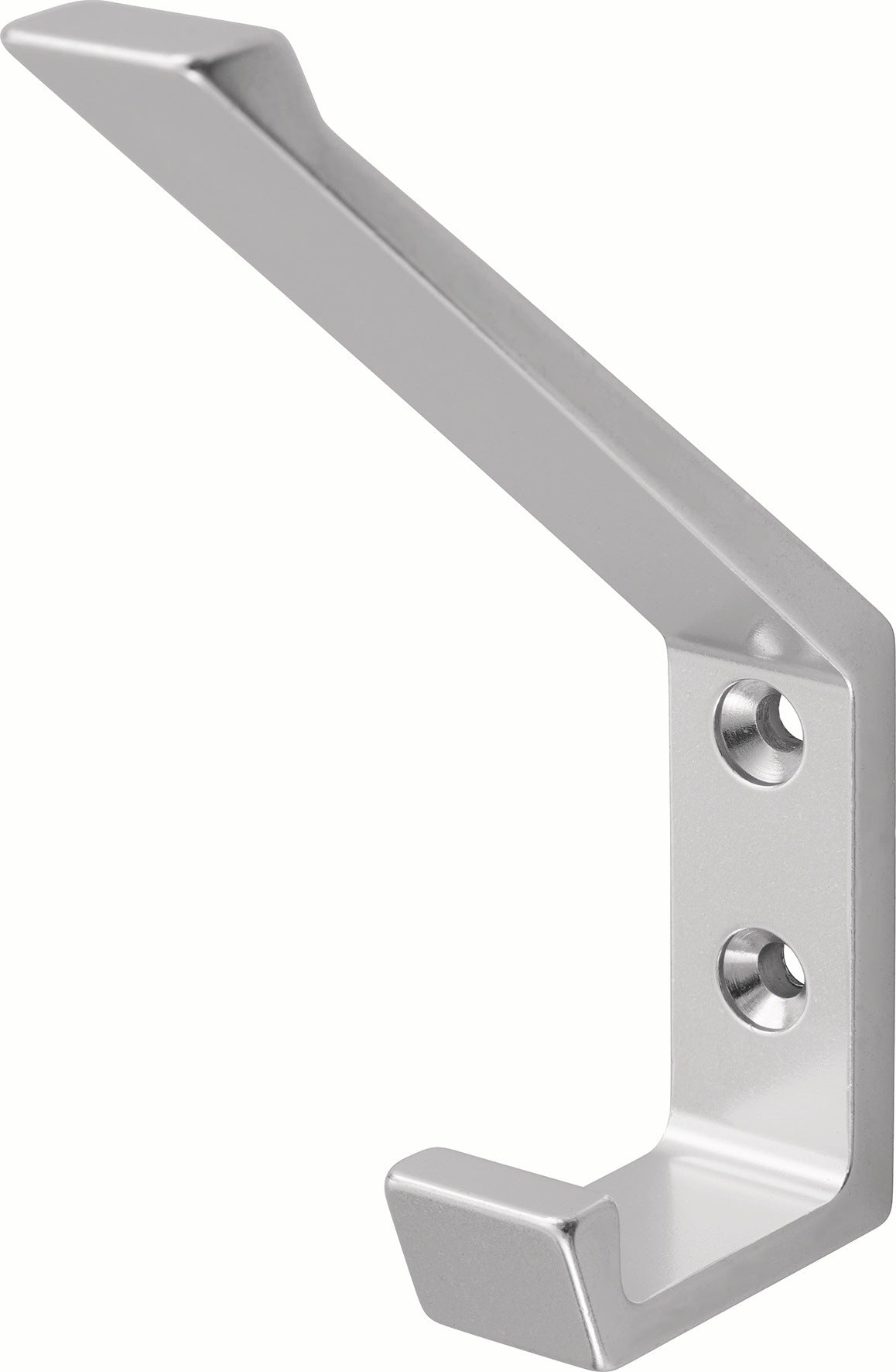 HERMETA Huthaken 0138 einfach Aluminium silberfarbig eloxiert Ausladung 76 mm Höhe 105 mm