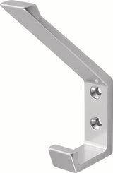 HERMETA Huthaken 0138 einfach Aluminium silberfarbig eloxiert Ausladung 76 mm Höhe 105 mm