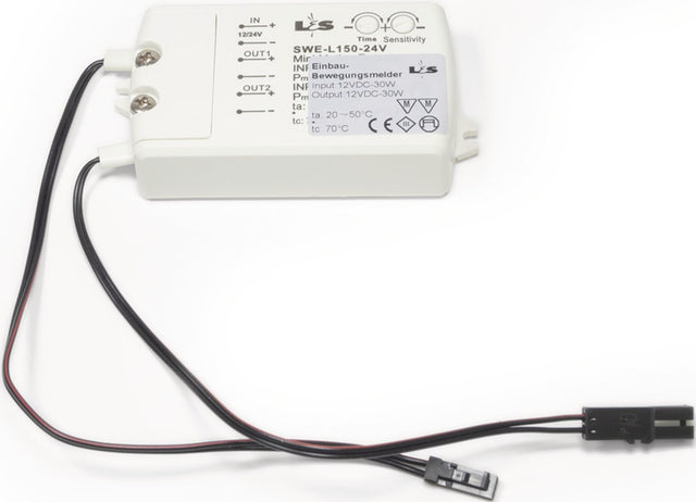 L&S LED Sensor Microwave 12 V (24 V) 36 W (72 W) weiß – Unsichtbarer Einbau-Bewegungsmelder