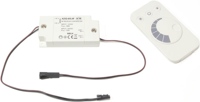 L&S LED-Funkdimmer Startset 12 V (24 V) 36 W (72 W) weiß – Dimmen und Schalten per Fernbedienung