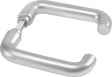 AMF Türdrückerpaar 475 LM 105 ohne Rosetten, Vierkant 8 mm, Leichtmetall silberfarbig