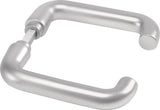 AMF Türdrückerpaar 475 LM 105 ohne Rosetten, Vierkant 8 mm, Leichtmetall silberfarbig