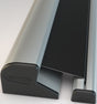 ATHMER Fingerschutz Rollo NR-30, 1925 mm, silberfarben eloxiert, Schutzrollo schwarz, Bandgegenseite