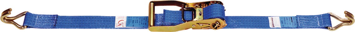 DOLEZYCH Zurrgurt DIN EN 12195-2, 6 m, 50 mm, mit Ratsche und Spitzhaken, LC 4000 daN