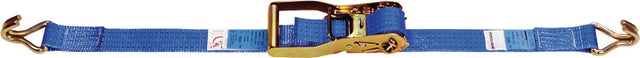 DOLEZYCH Zurrgurt DIN EN 12195-2, 6 m, 50 mm, mit Ratsche und Spitzhaken, LC 4000 daN