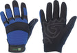 ELYSEE Kunstlederhandschuhe Master Gr. 9 schwarz/blau – EN 388, PSA Kat. II, Neopren-Knöchelschutz