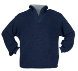 SCHEIBLER Troyer-Pullover anthrazit Gr. M – Schwerer Perlfangstrick mit Reißverschlusskragen