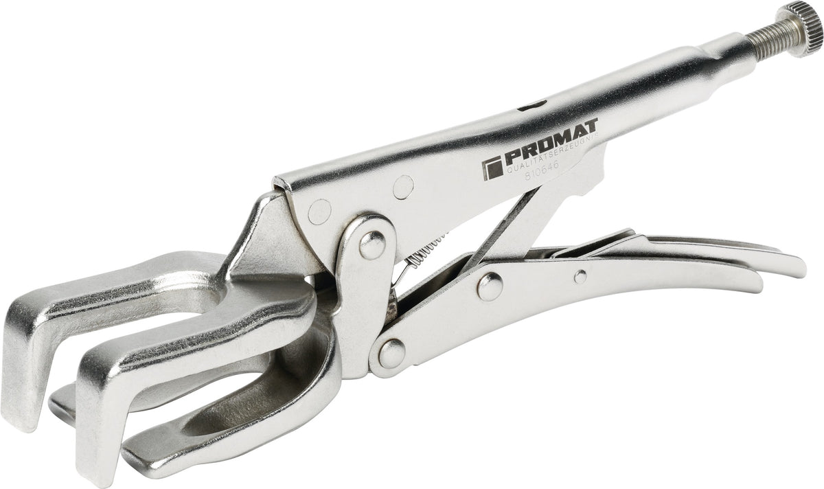 PROMAT Rohrschweißergripzange 280 mm – Spannweite max. 70 mm, hochfester Stahl