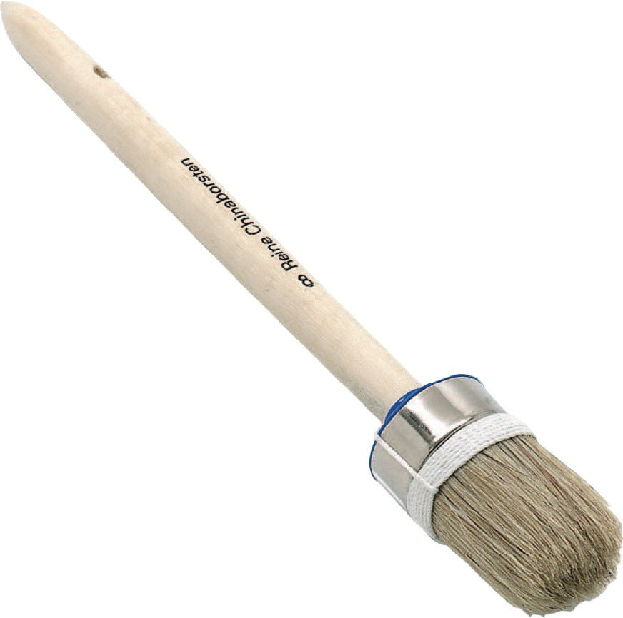 NÖLLE Ringpinsel Gr.2 helle Mischborste 20mm roher Holzstiel Profi-Qualität