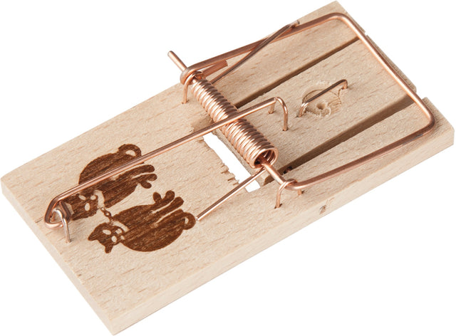 Schlagfalle Mausefalle 95x50mm FREUND VICTORIA aus Buchenholz mit Holzwippe