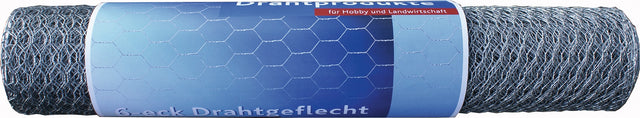 Hanseatischer Drahthandel Maschendrahtgeflecht 6-eck verzinkt 10 m x 1 m, Maschenweite 13 mm