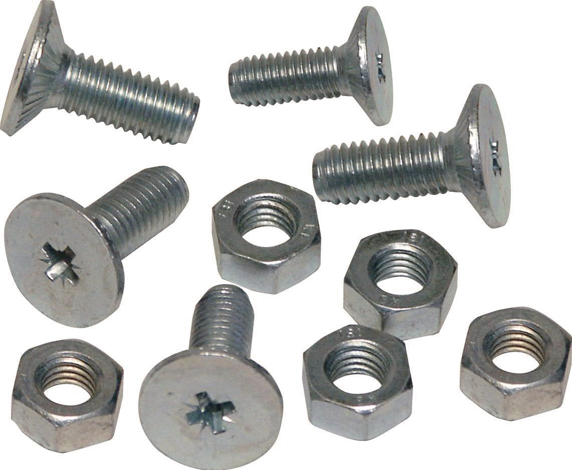 CAPITO Muldenschrauben verzinkter Stahl 40x40x20 mm für Schubkarren