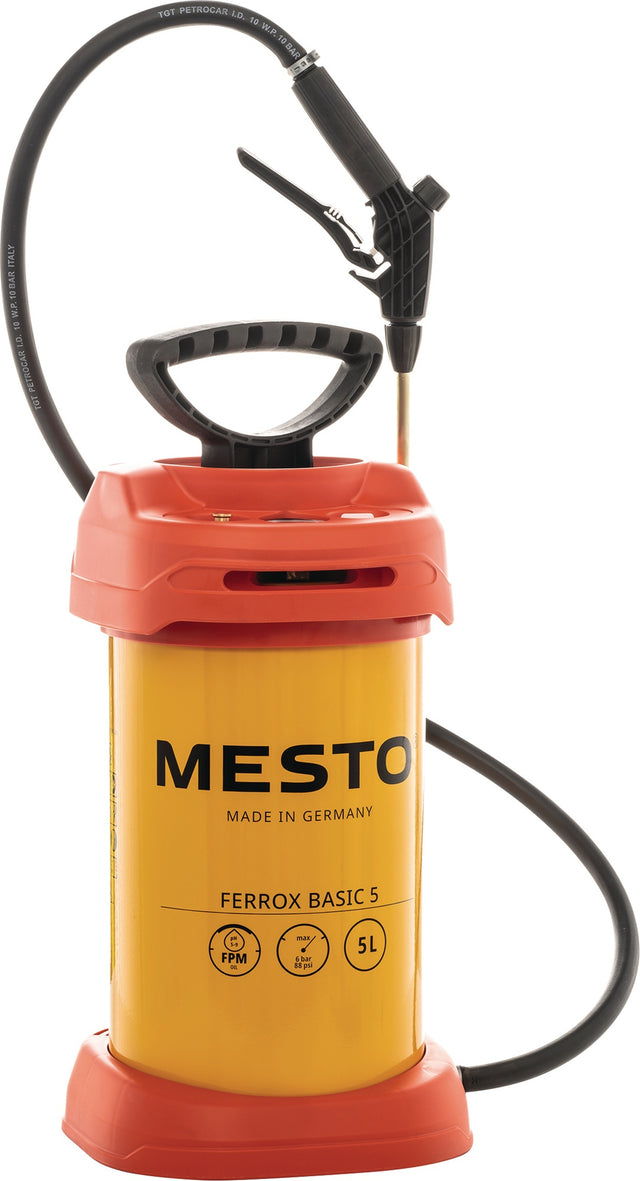 MESTO Hochdrucksprühgerät HD 3561P 5 l 6 bar Stahl – Profi-Messingpumpe