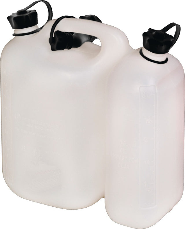 Kraftstoffdoppelkanister PROFI 5,5+3l natur HDPE von HÜNERSDORFF – mit UN-Zulassung