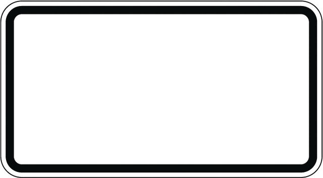 ADCO Zusatzzeichen Rechteck 231x420 mm RA1 – Verkehrsschild ohne Text