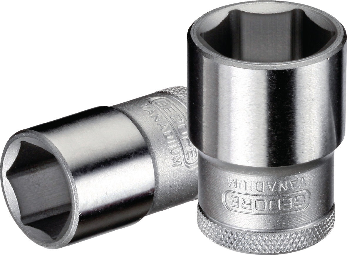GEDORE Steckschlüsseleinsatz 1/2 Zoll 6-kant SW 8 mm, Länge 38 mm, Vanadiumstahl verchromt